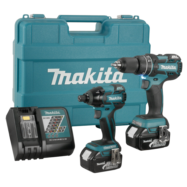  Drill with Brushless Motor (DHP480Z) 2 Ea. 18V (3.0 Ah) Li-Ion