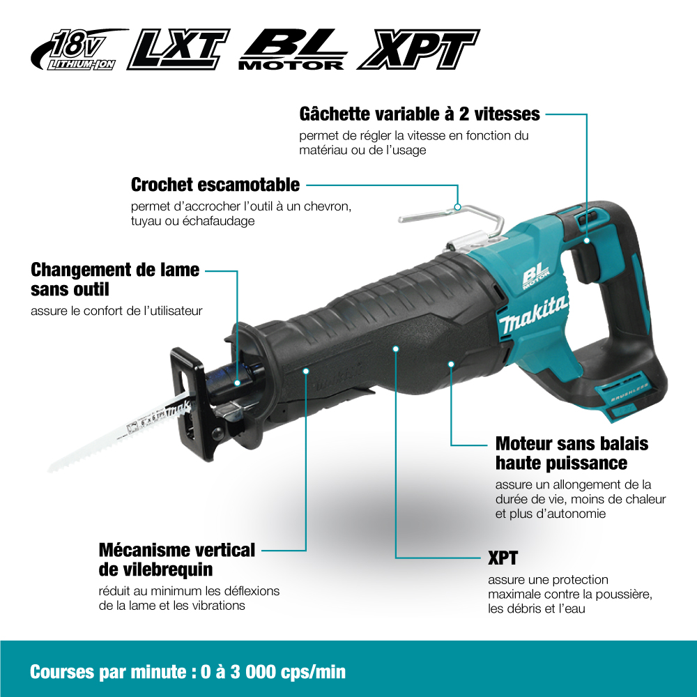 Makita reciprocating saw djr187z hotsell