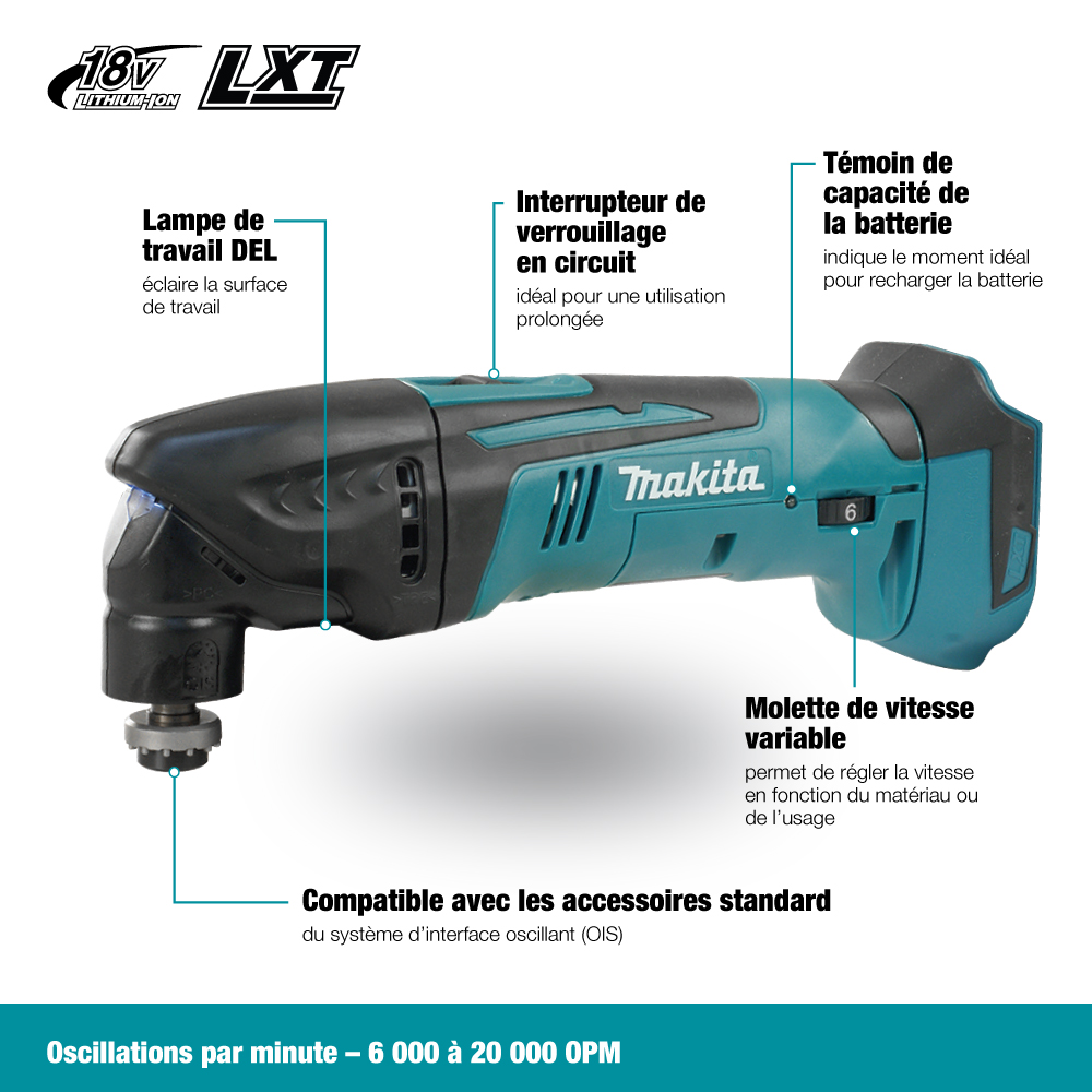 Makita DTM50Z 18V LXT Oscillating Multi Tool Bare Unit