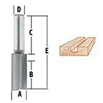 Straight - 2 Flute Router Bits