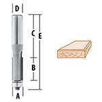 Flush Trimmer - 2 Flute Router Bits