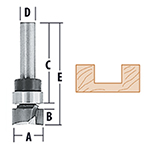 Top Bearing Straight - 2 Flute Router Bits