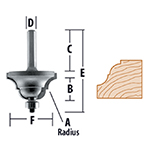 Double Roman Ogee - 2 Flute Router Bits