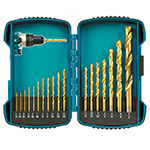 18 Pc HSS-TiN Drill Bit Kit