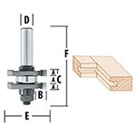 Reversible Tongue & Groove Assembly - 2 Wing Router Bits